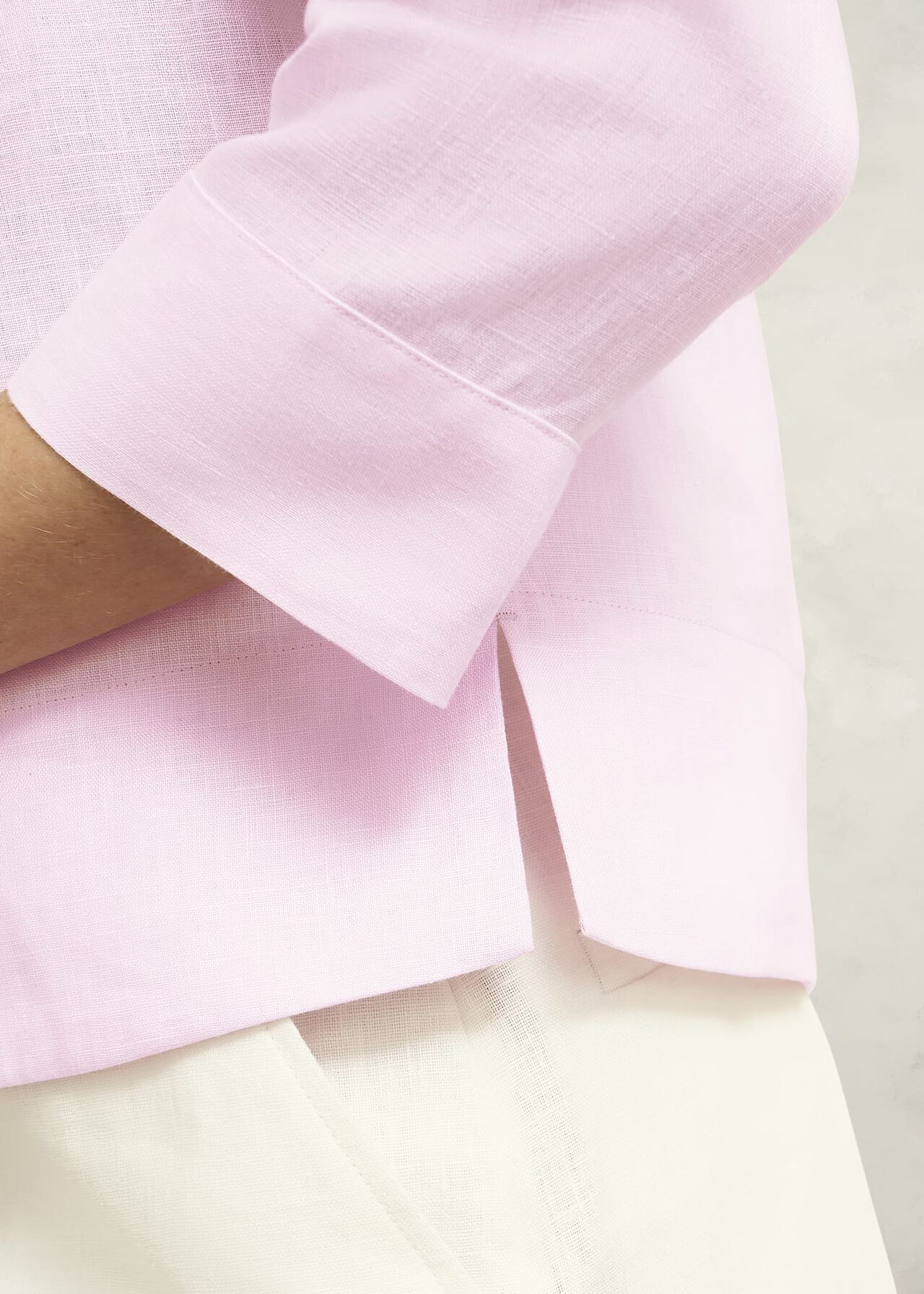 Light Pink Nita Linen Shirt, Wisteria Pink, hi-res