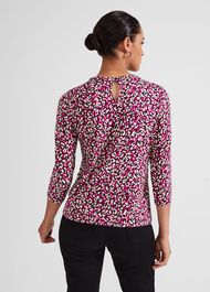 Julia Printed Top, Plum Pink Multi, hi-res
