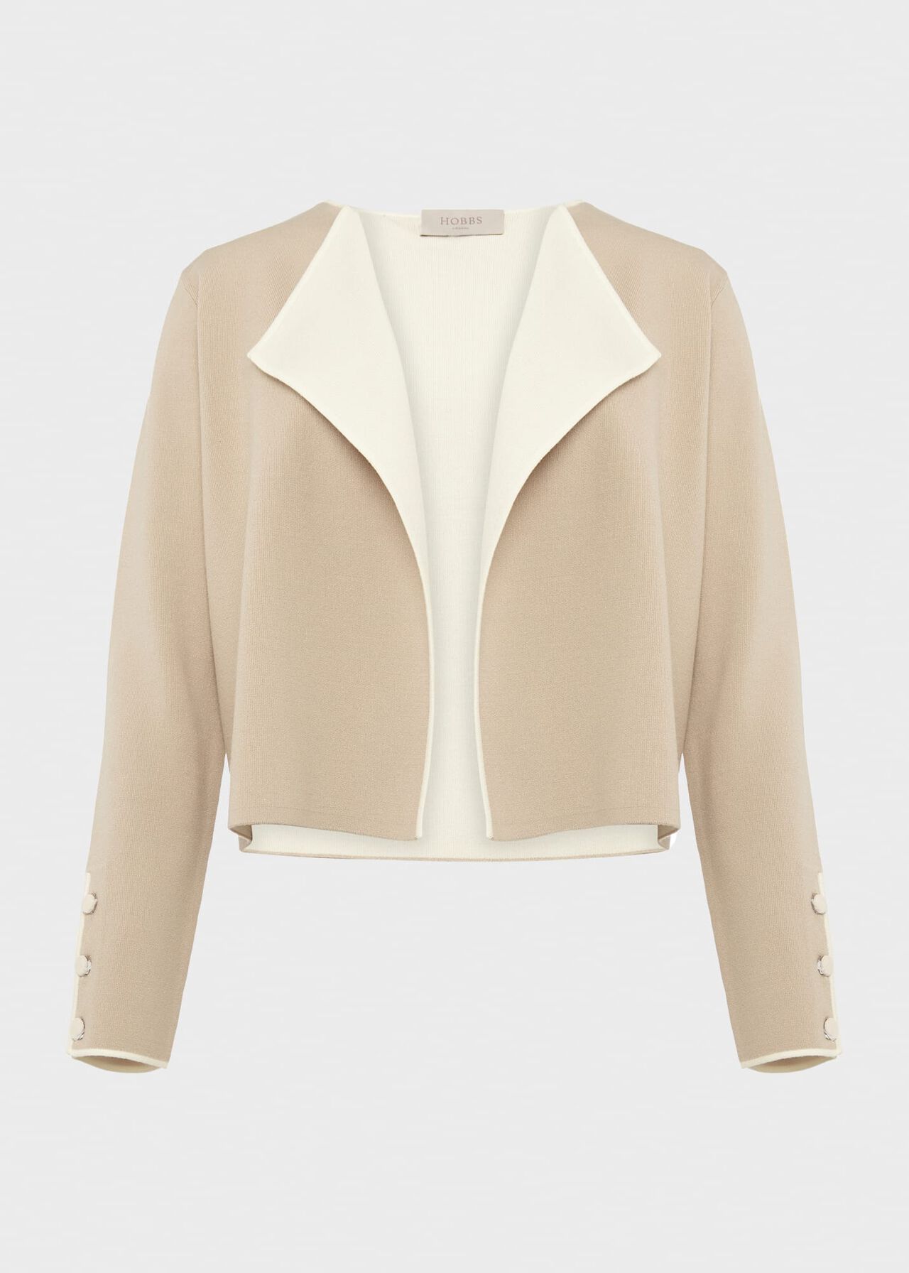 Darcy Knitted Jacket , Stone Ivory, hi-res