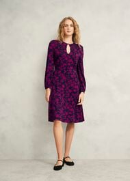 Petite Grace Jersey Dress, Navy Pink, hi-res
