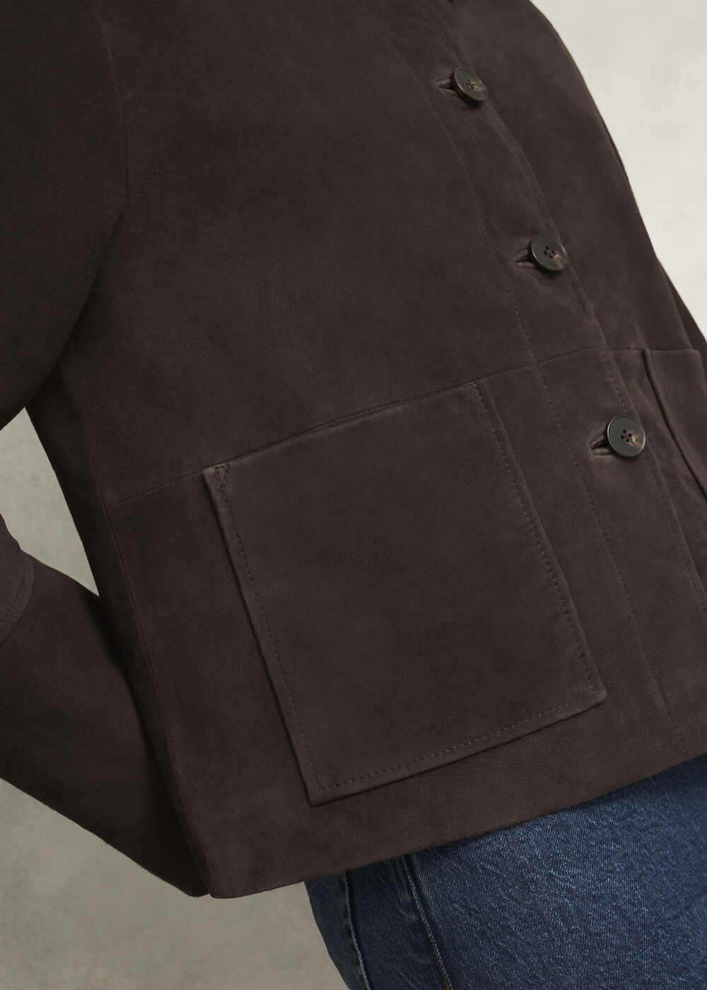 Montana Suede Jacket, Chocolate, hi-res