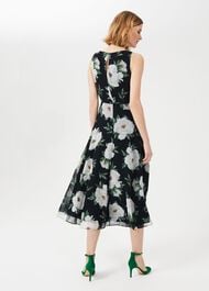 Carly Floral Dress, Navy Ivory, hi-res
