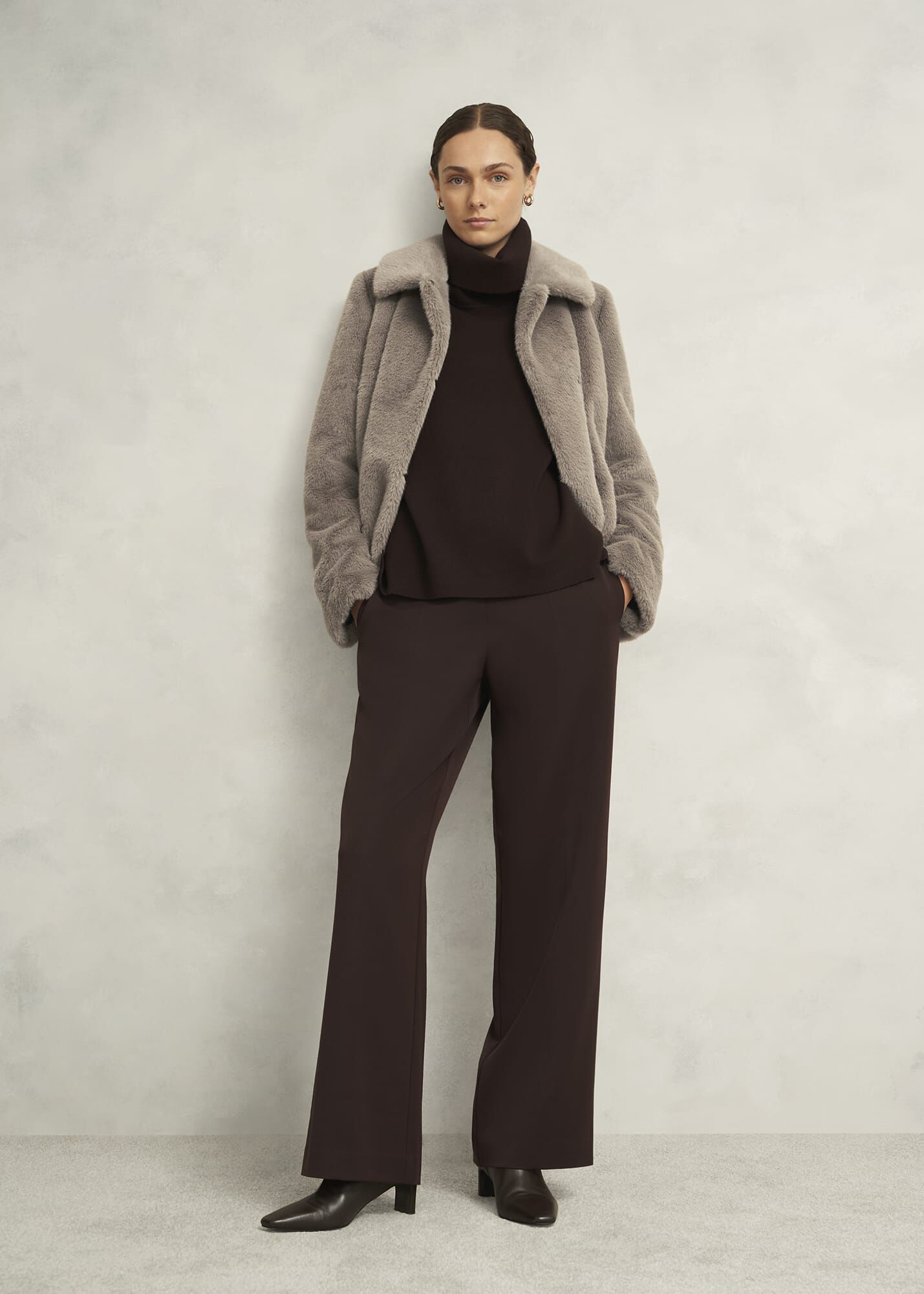 Dania Faux Fur Coat | Hobbs UK |