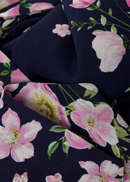 Petite Juliet Floral Silk Dress, Navy Multi, hi-res