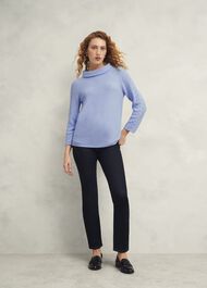 Camilla Cotton Jumper, Muscari Blue, hi-res