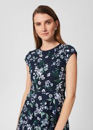 Petite Tia Embroidered Dress, Pale Blue Multi, hi-res