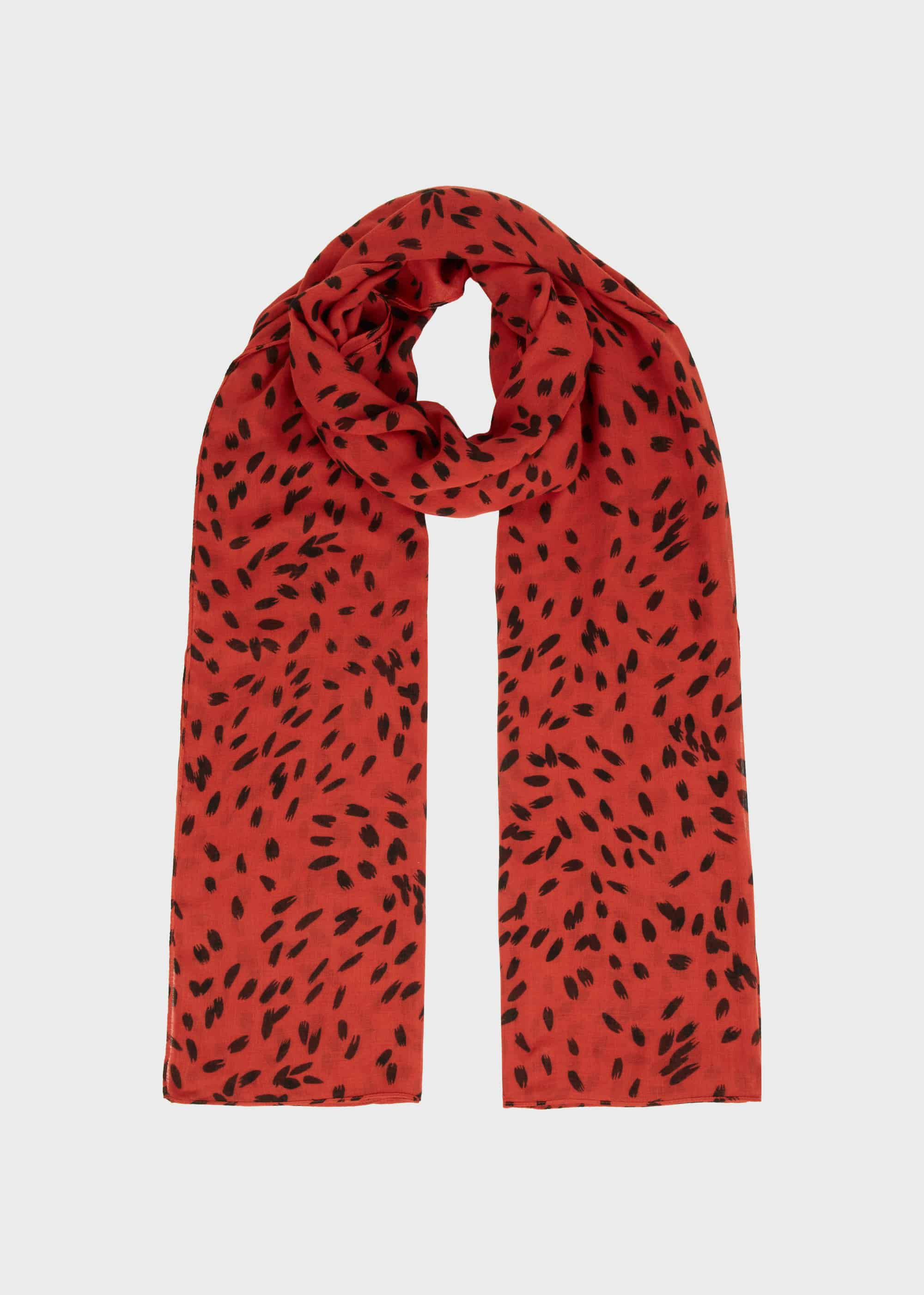 red and navy scarf
