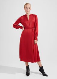 Arlette Dress, Currant Red, hi-res