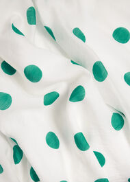 Barrington Spot Dress, Ivory Green, hi-res