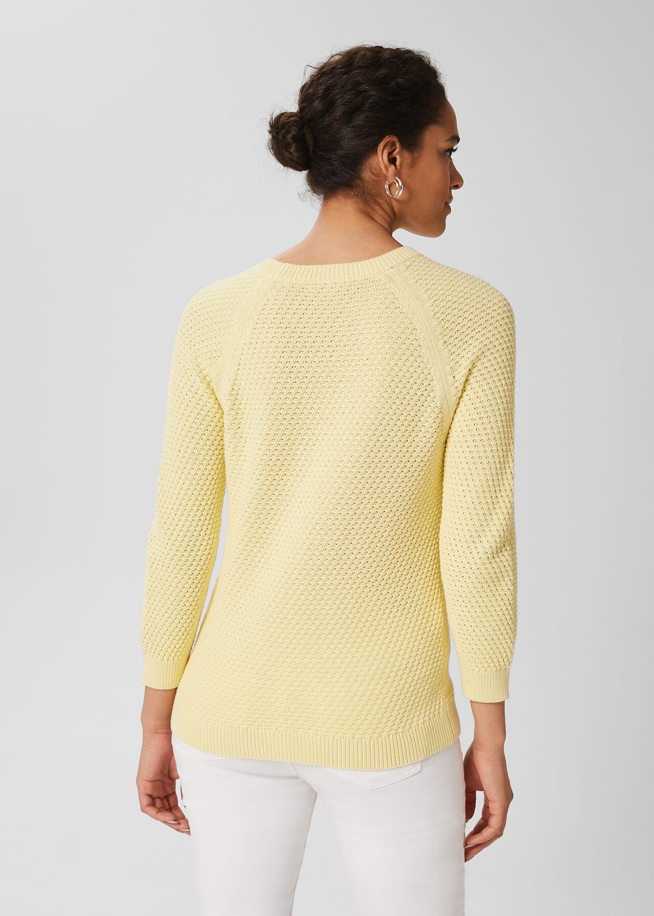 Lucie Cotton Jumper , Lemon Drop, hi-res