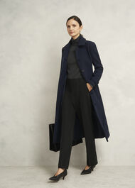 Petite Celeste Wool Blend Coat, Navy, hi-res