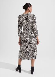 Indria Dress, Cream Black, hi-res