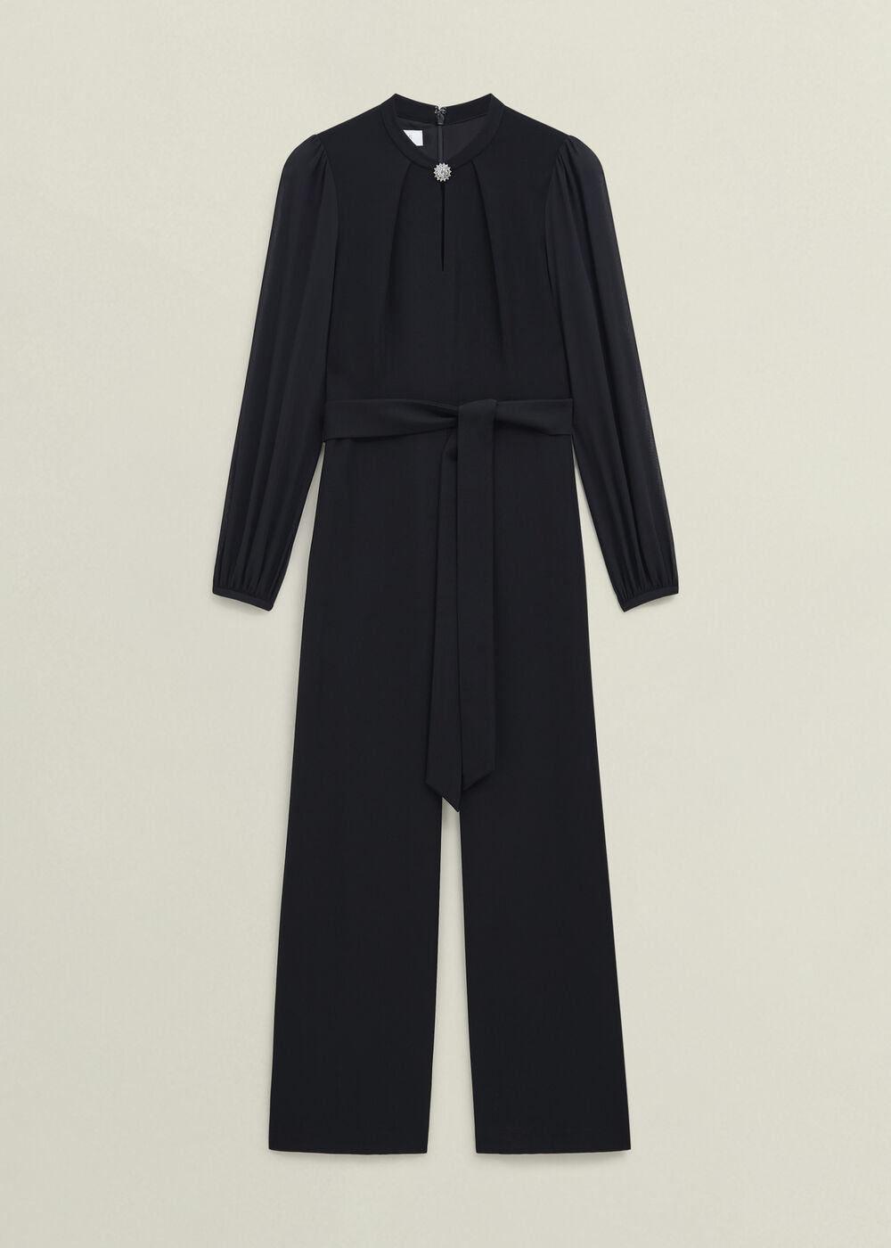 Rosamund Gem Detail Jumpsuit, Black, hi-res