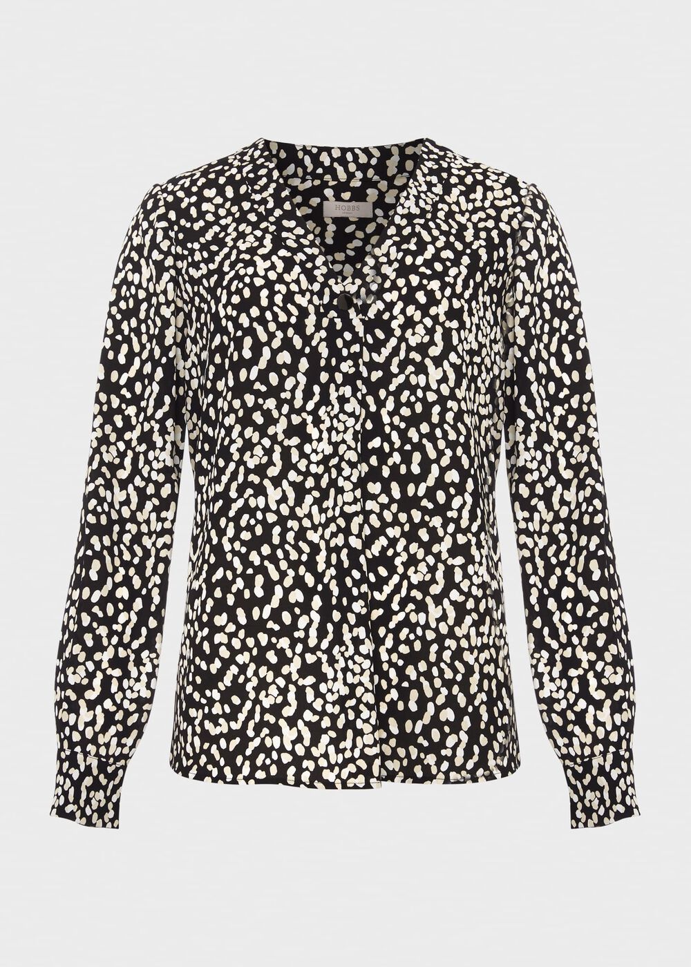 Nelle V Neck Blouse, Black Multi, hi-res