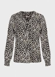 Nelle V Neck Blouse, Black Multi, hi-res