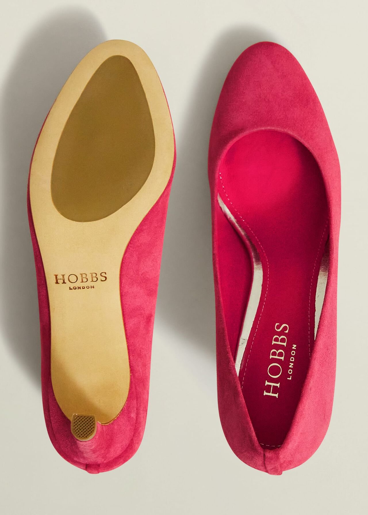 Lizzie Suede Court Shoes, Zinnia Pink, hi-res