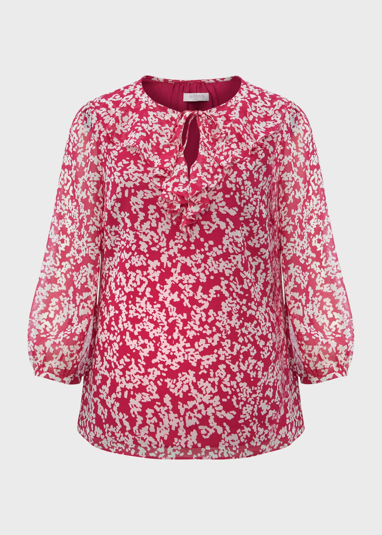 Demi Blouse, Magenta Ivory, hi-res