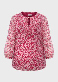 Demi Blouse, Magenta Ivory, hi-res