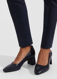 Clemmi Court Shoes, Navy, hi-res