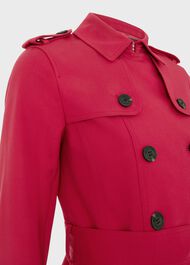Saskia Shower Resistant Trench Coat, Cerise Pink, hi-res