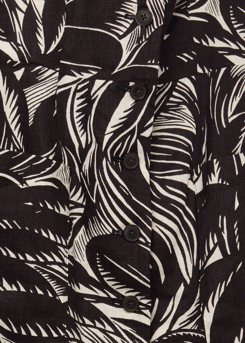 Harley Linen Printed Dress, Bark Ivory, hi-res