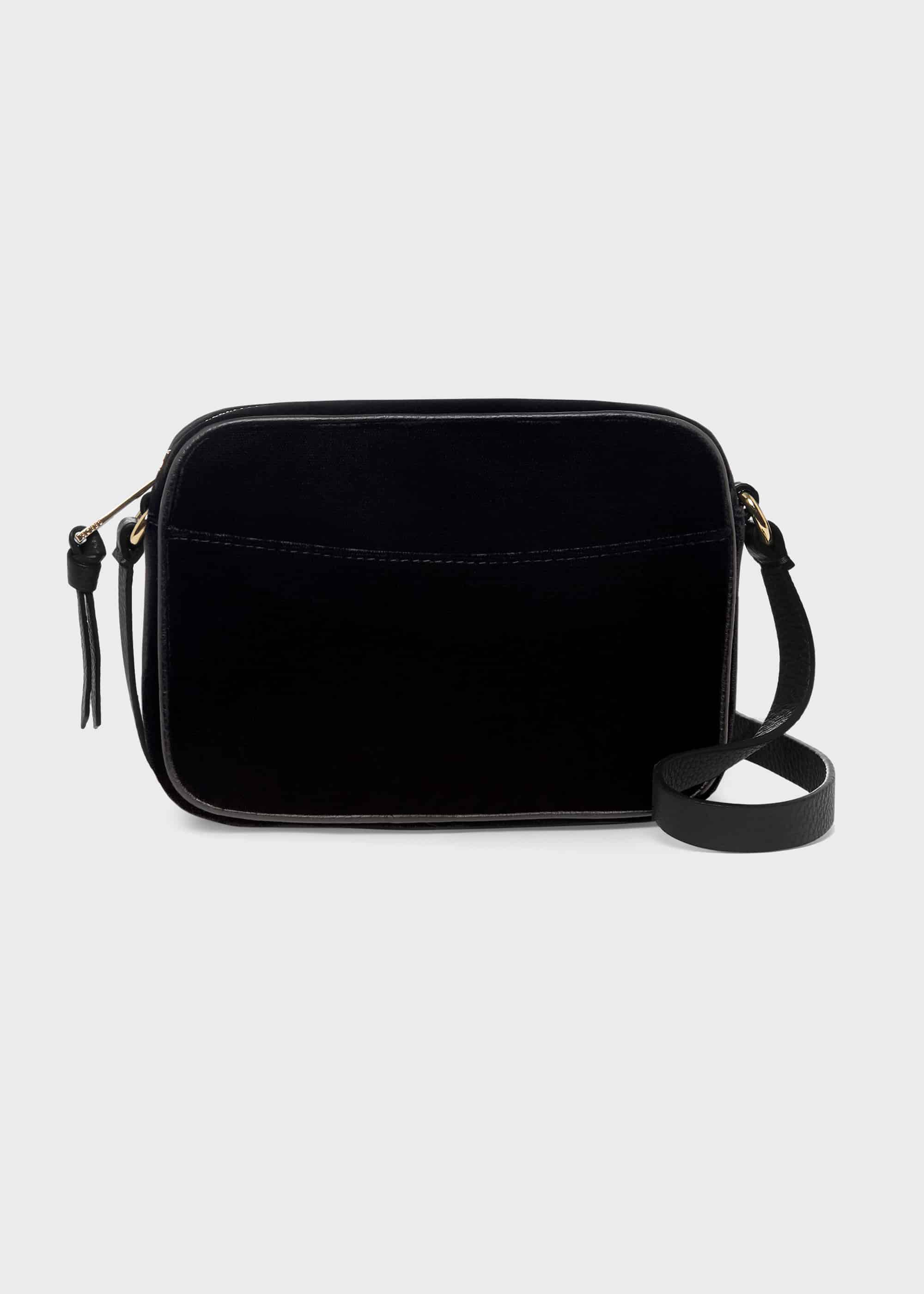 black velvet cross body bag
