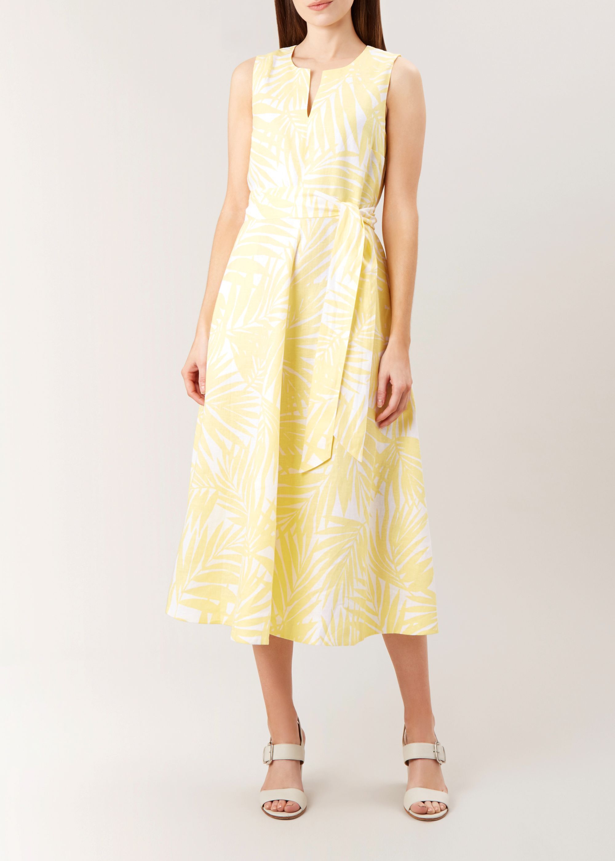 yellow linen dress