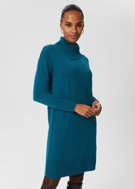 Courtney Knit Dress, Aegean Blue, hi-res