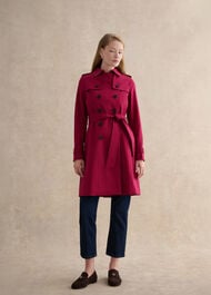Petite Skylar Shower Resistant Trench Coat, Beetroot Pink, hi-res