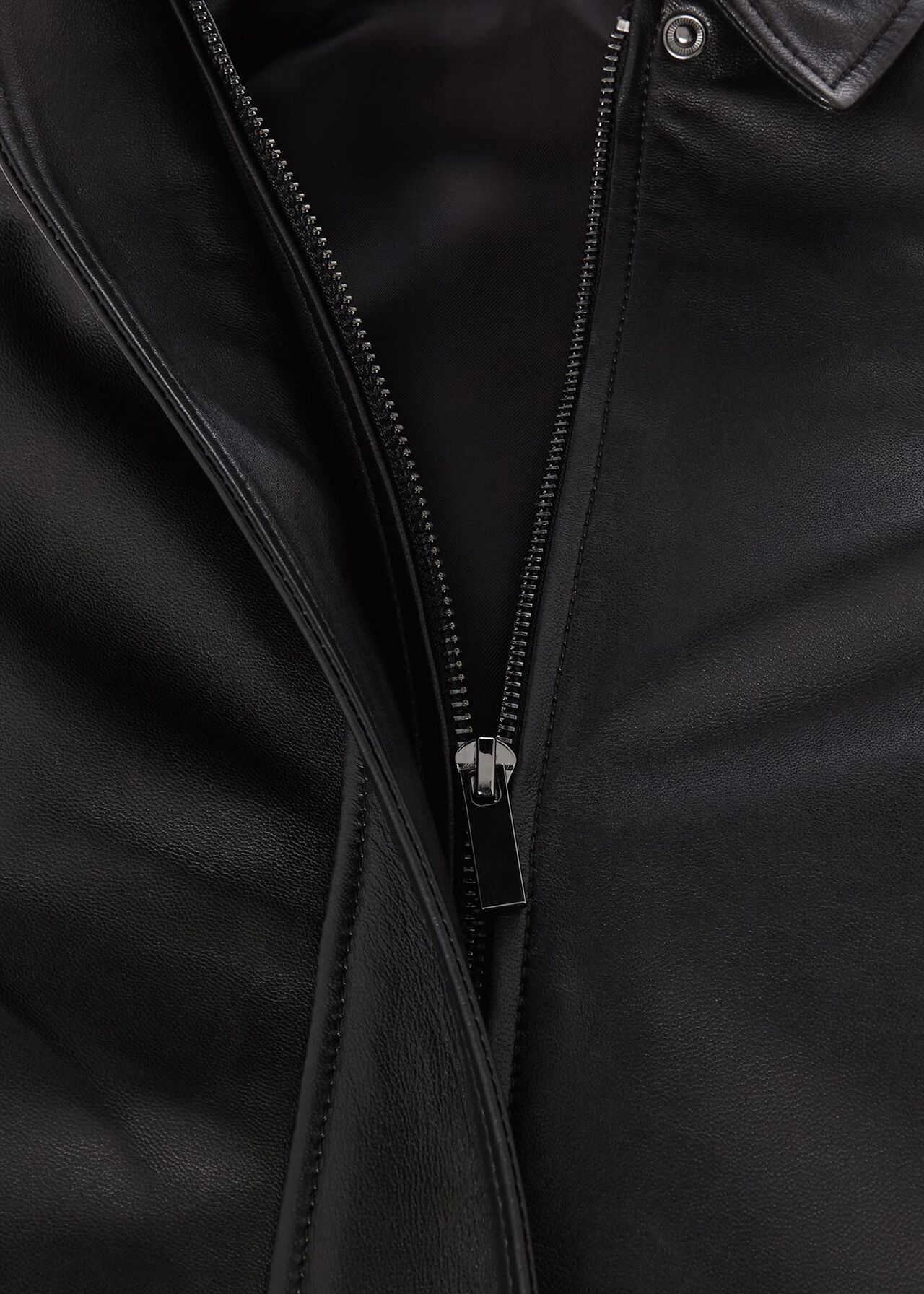 Sera Leather Jacket, Black, hi-res