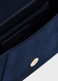 Cartmel Suede Clutch Bag, Midnight, hi-res