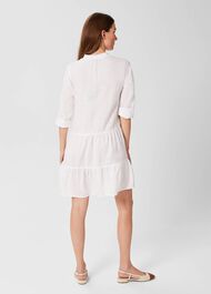 Ember Linen Dress, White, hi-res