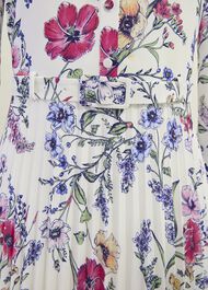 Ashleen Pleated Shirt Dress, Ivory Multi, hi-res