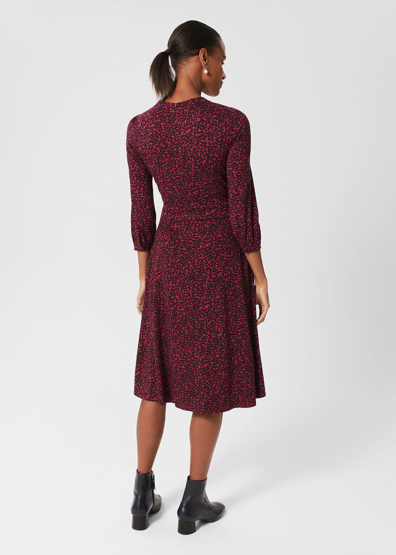 Indi Jersey Dress, Rich Berry Navy, hi-res