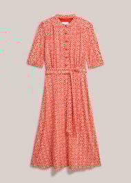 Cathy Jersey Dress, Red Ivory, hi-res