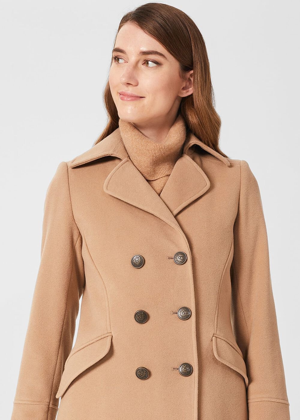 Brenna Wool Blend Maxi Coat, Camel, hi-res