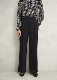 Howley Wide Trousers, Black, hi-res