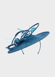 Freya Fascinator, Deep Jade Blue, hi-res