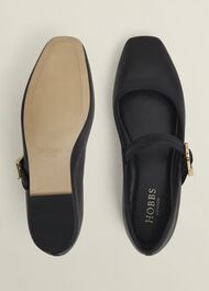 Clara Leather Mary Janes, Black, hi-res