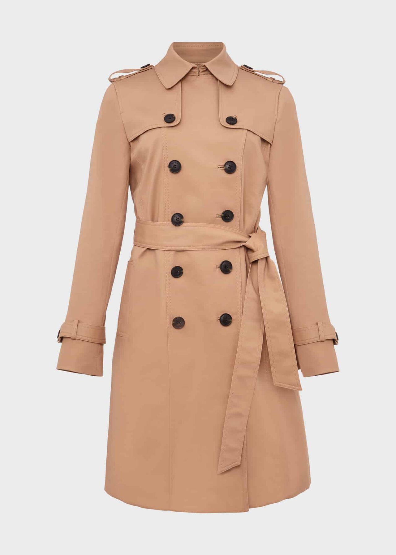 Petite Saskia Shower Resistant Trench Coat, Tan, hi-res