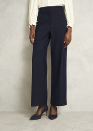 Alisa Wide Trousers, Navy Ivory, hi-res