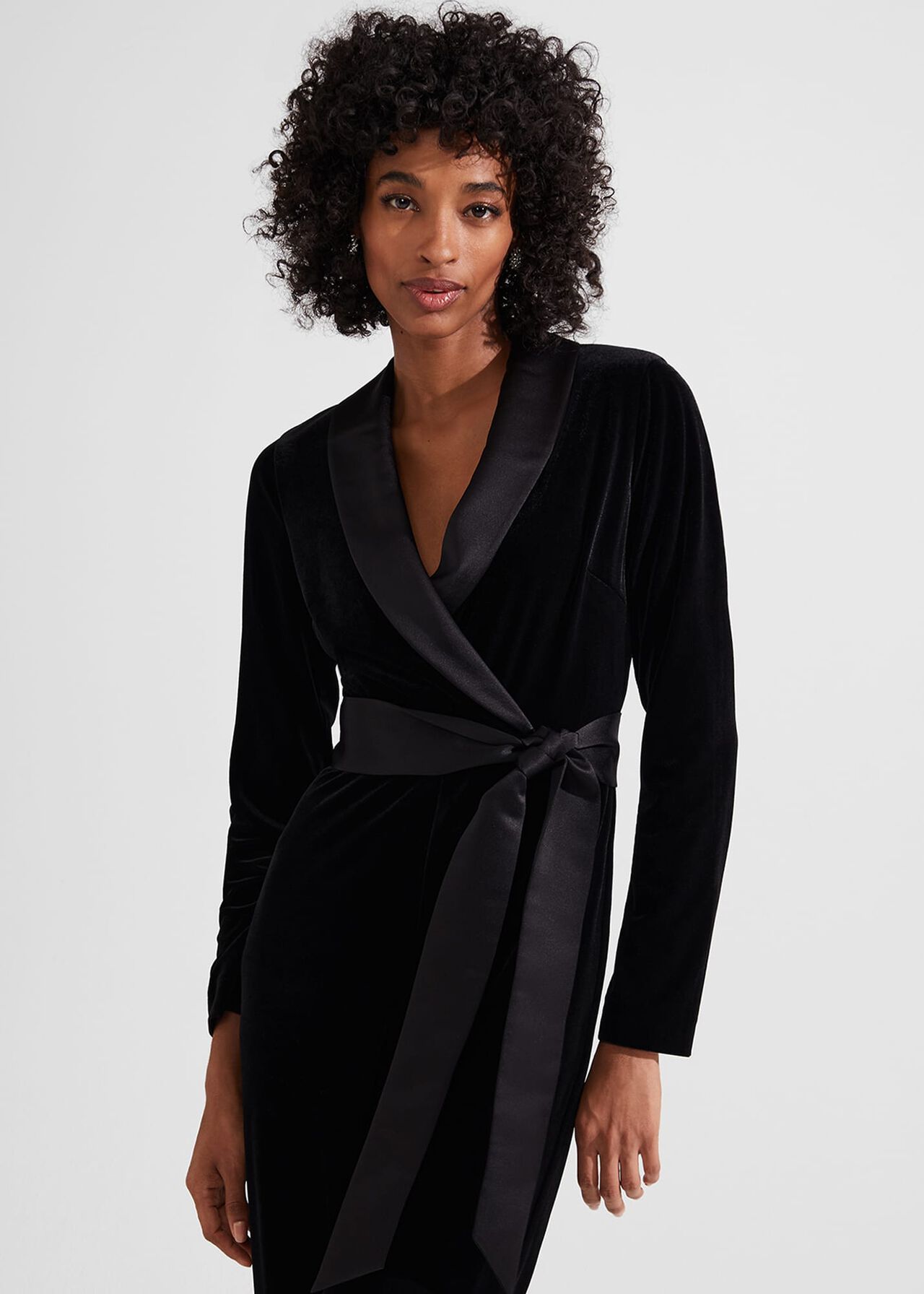 Luisa Velvet Jumpsuit, Black, hi-res