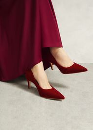 Leila Velvet Pumps, Rouge Red, hi-res