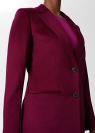 Tilda Wool Coat, Warm Plum, hi-res