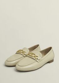 Pheobe Leather Loafers, Chalk Beige, hi-res
