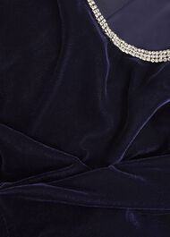 Petite Catalina Velvet Dress, Midnight Navy, hi-res