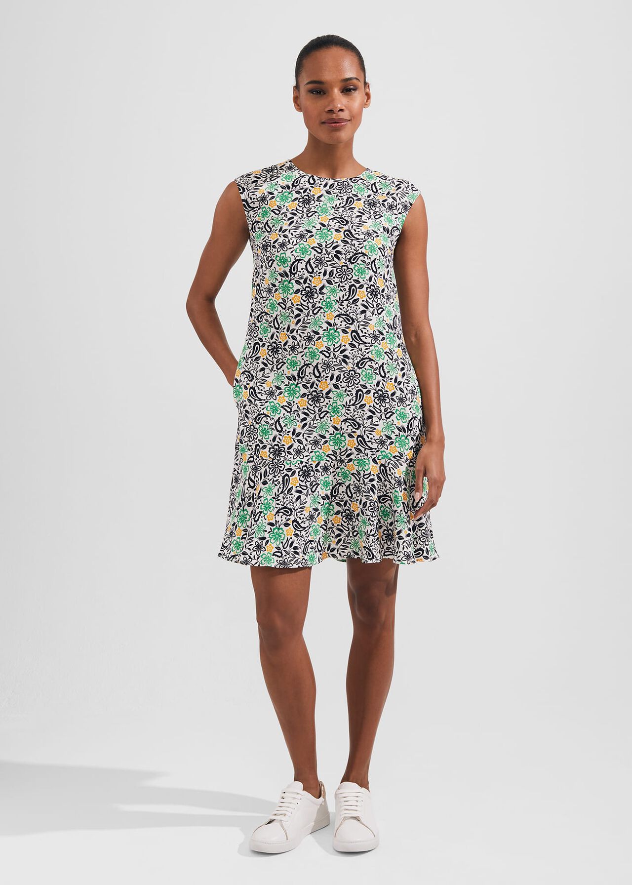 Catalina Dress, Ivory Multi, hi-res
