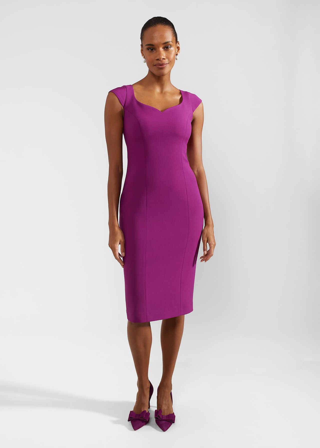 Petite Lillia Shift Dress, Magenta Purple, hi-res