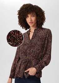 Rosalia Blouse, Black Multi, hi-res