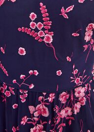 Bethany Embroidered Dress, Navy Pink, hi-res